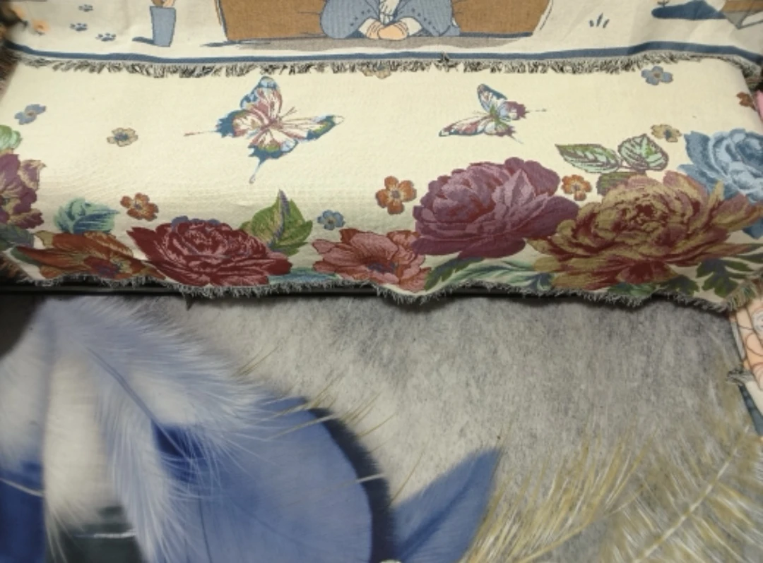 三人位90x240【蝴蝶】±5cm流苏沙发毯靠背巾单座多座沙发毯