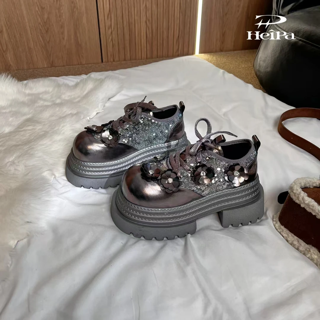【HeiPa】安暖家（繁花）春季穿新款厚底带时尚韩版靴子女款