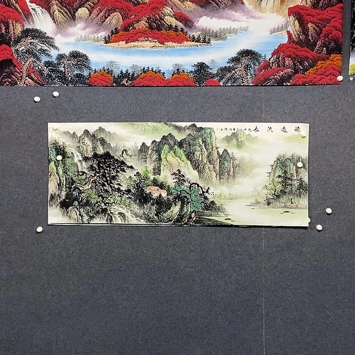国画小六尺山水一副