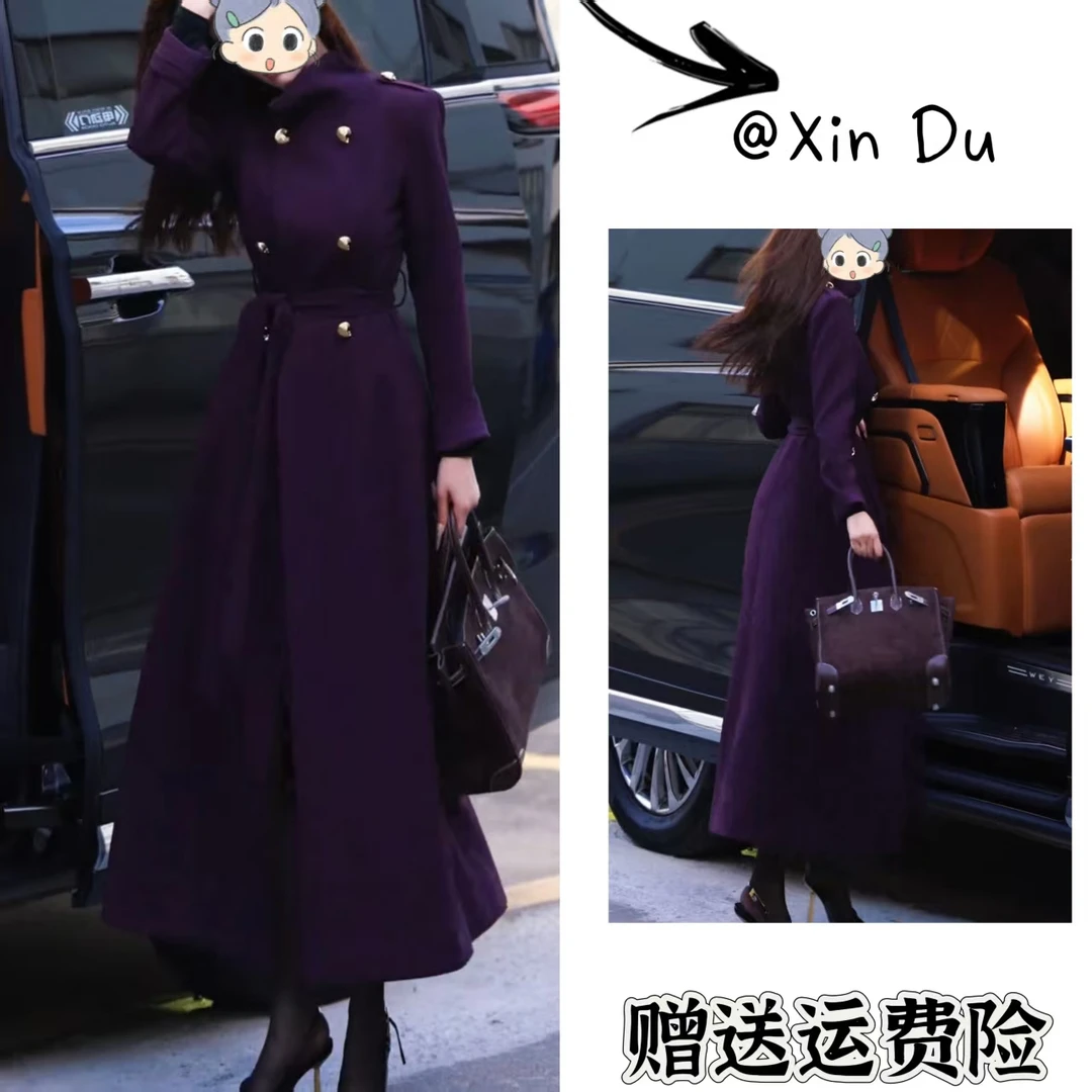 2025秋冬季新款时尚显瘦气质女士网红洋气风衣百搭款D24162