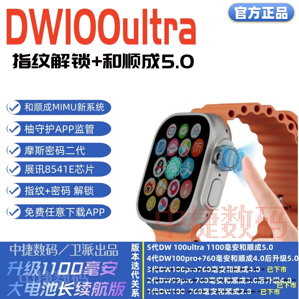 2025卫派新款DW100Pro+智能手表华强北和顺成可插卡蜂窝版多功能