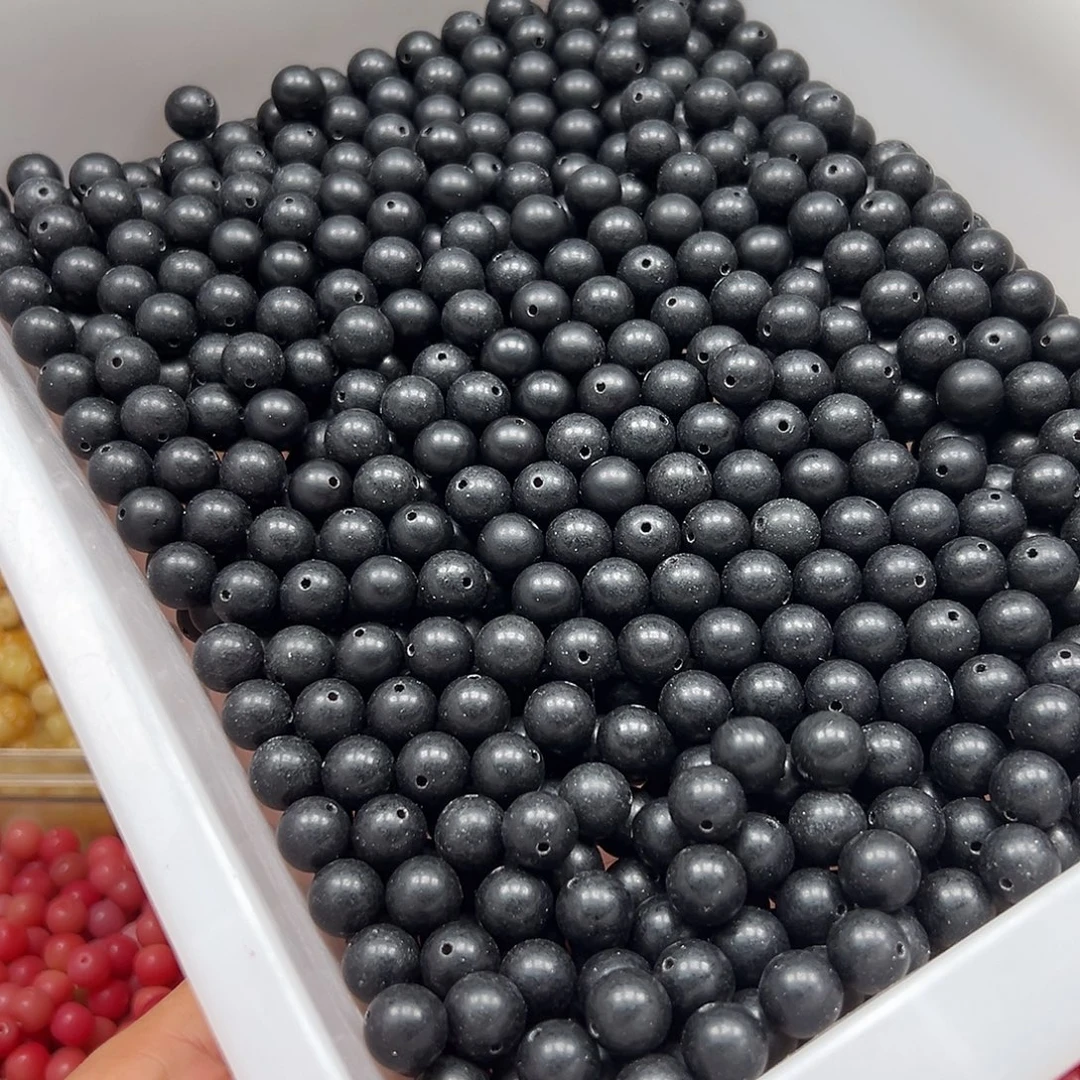 手串菩提根/象牙果130颗黑金圆珠12尺寸