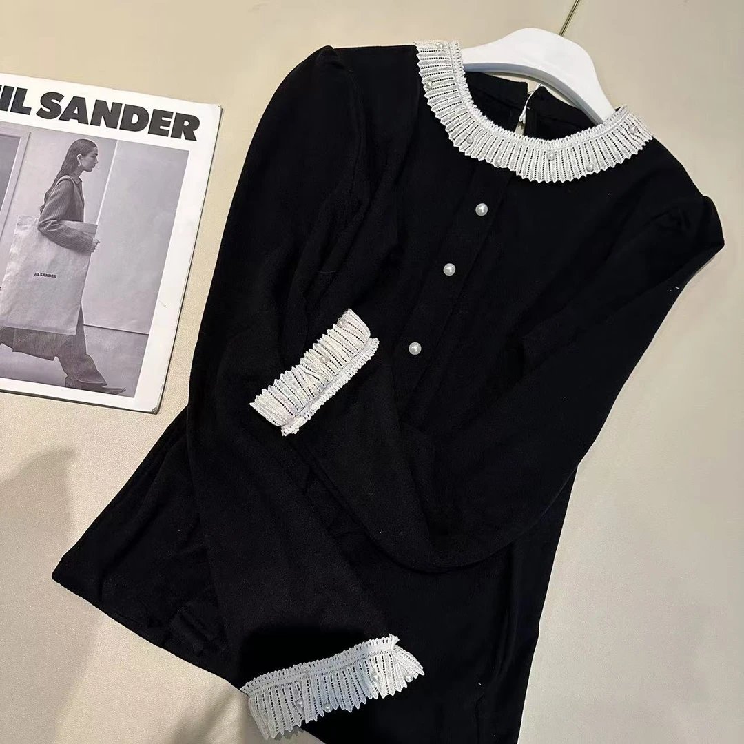 《姚家优麦汇》Y5155新款圆领设计感时尚百搭长袖显瘦上衣女