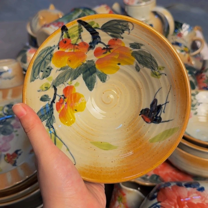 瓷片景德镇陶瓷手工手绘