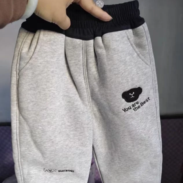 001永超棉裤男宝女宝可爱小熊头拼接