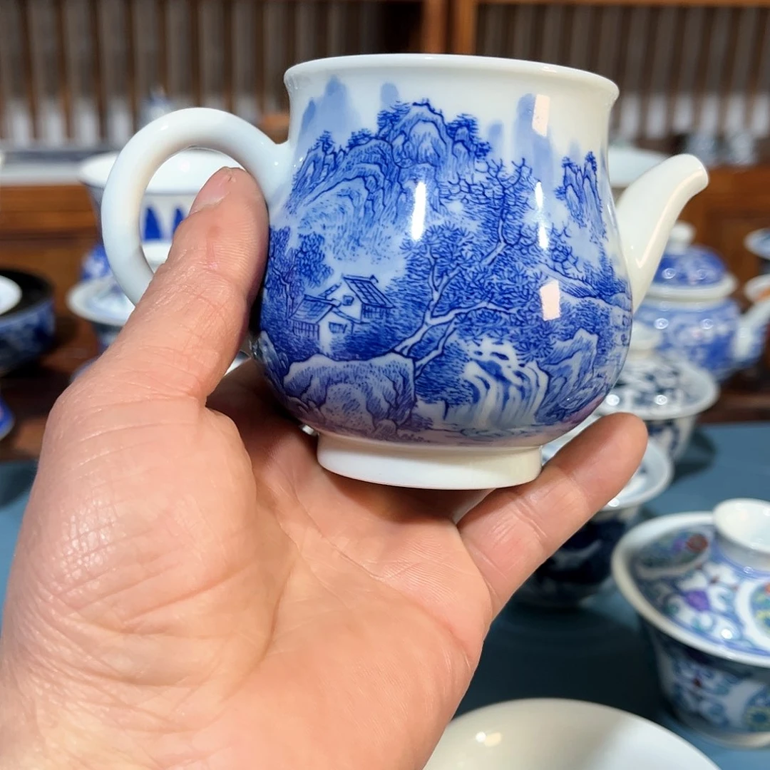 錡镇堂手工手绘绘公道壶