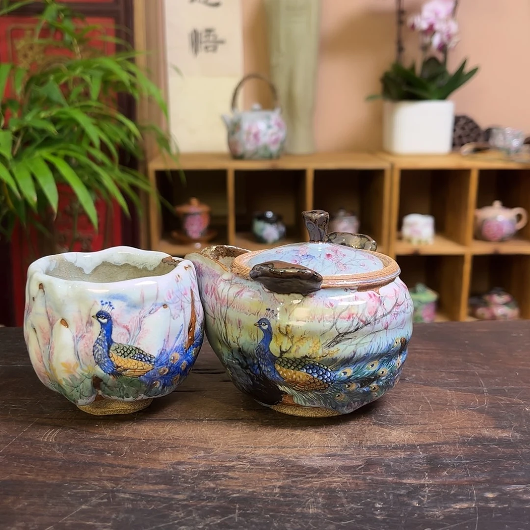 柴烧手工手绘陶瓷