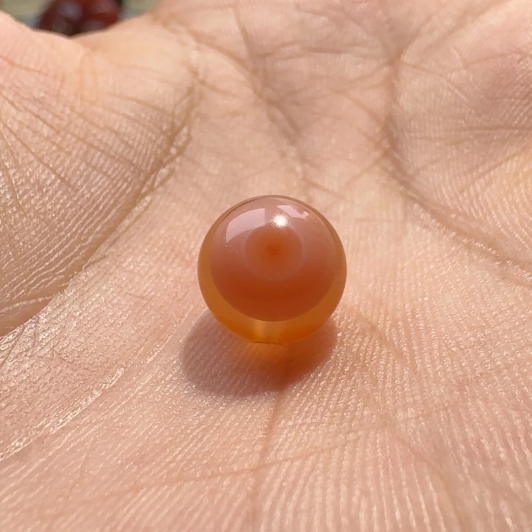 南红玛瑙未镶嵌天眼圆珠9.1