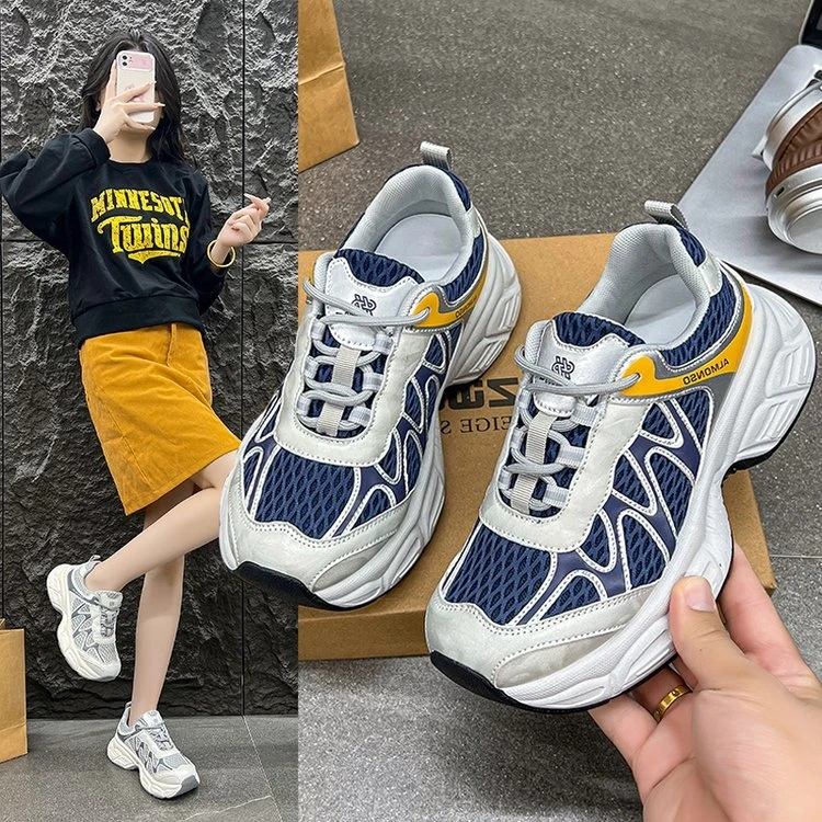 【专属】501-6欧洲2025秋季新款拼色百搭休闲运动鞋女鞋老爹鞋