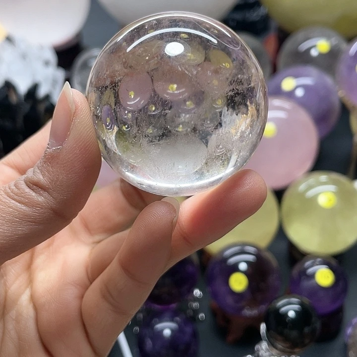 水晶水晶球白卡51.7A276未镶嵌