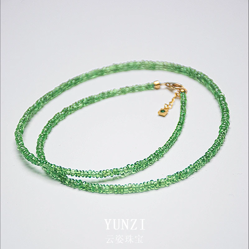 宝石级沙弗莱砖切项链 产品多样性发一(YSS0082)