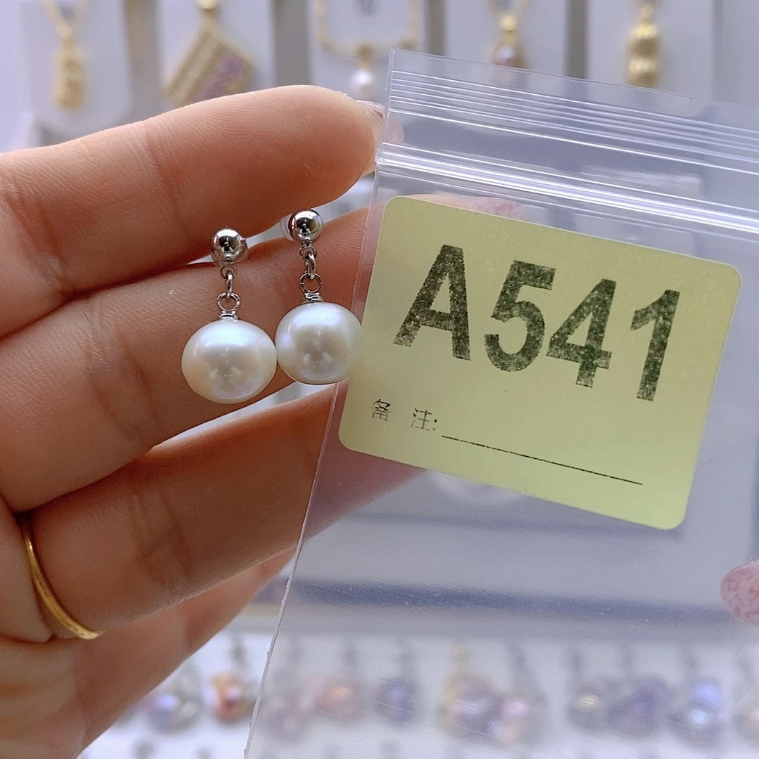 淡水珍珠耳饰银S925镶嵌