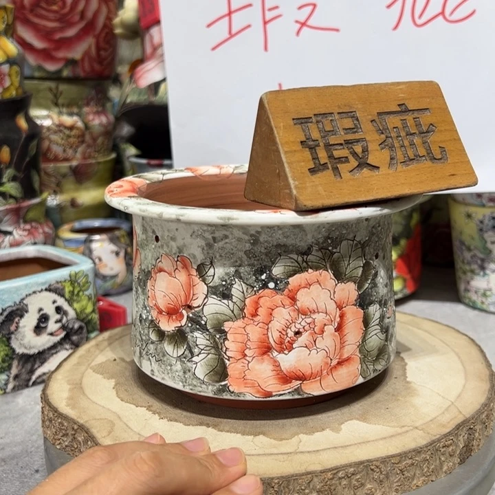 景德镇红陶精品手绘陶瓷