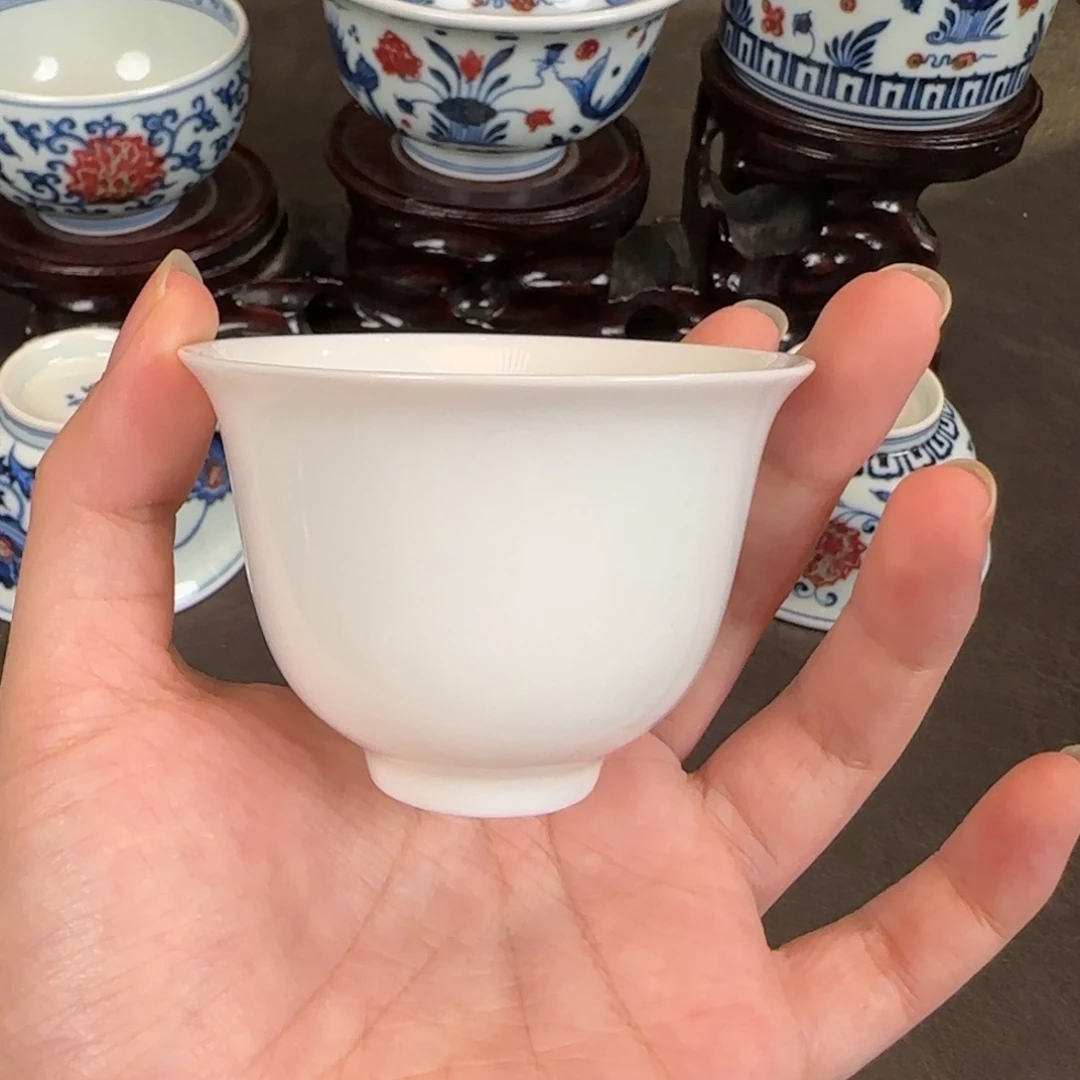景德镇白胎铃铛杯杯