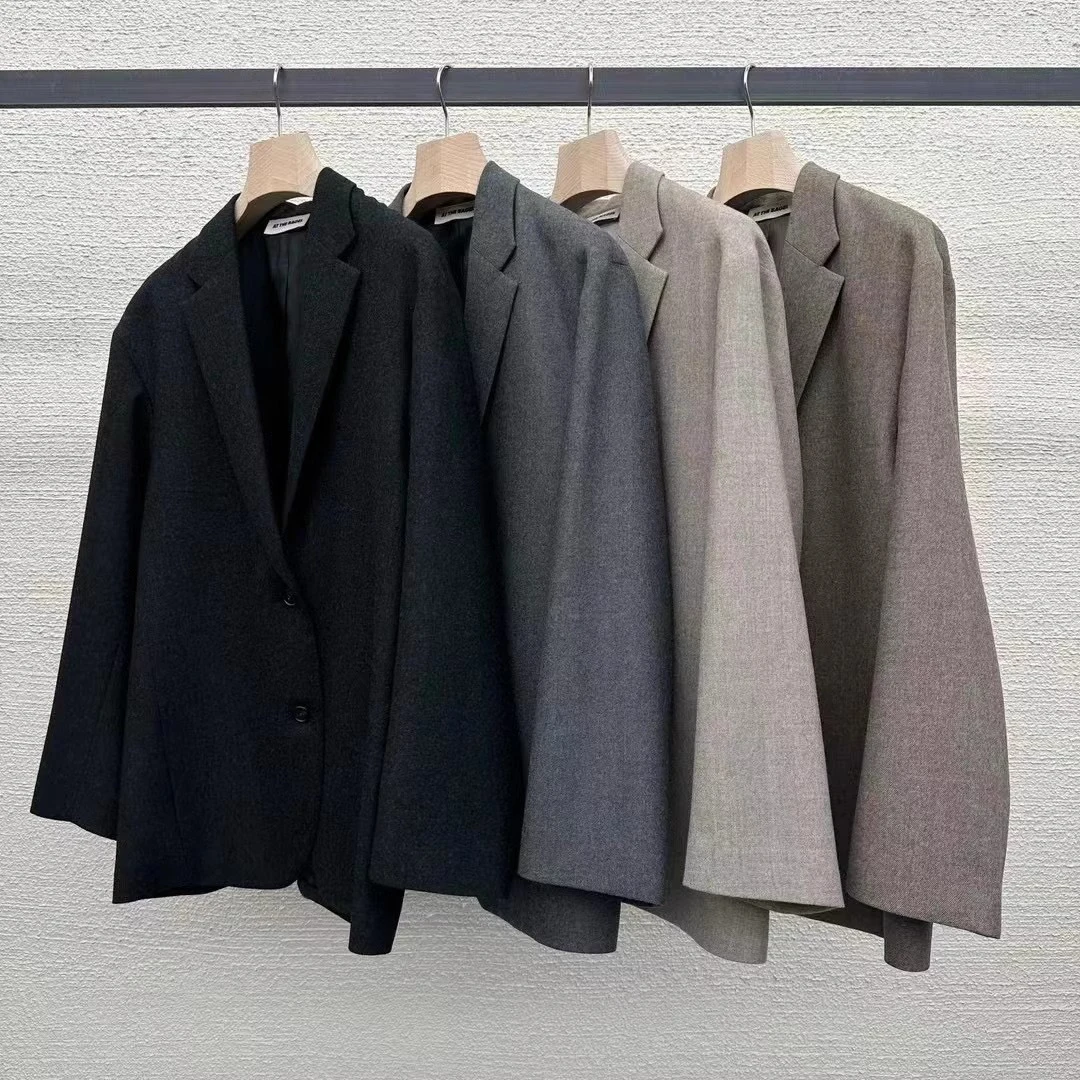 现货~at the bagel泡菜~东大门2024秋新V领两粒扣西装外套