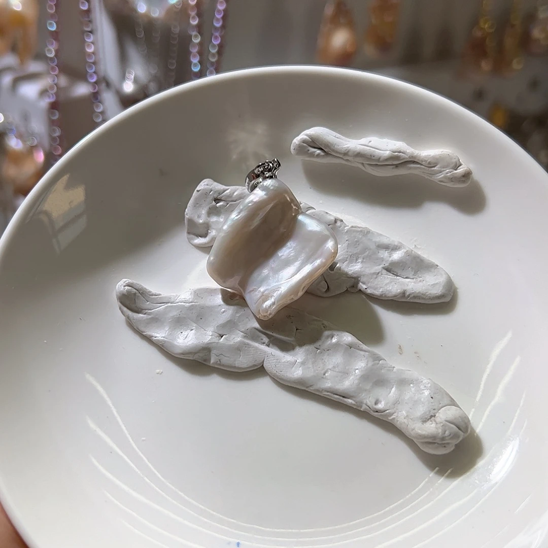 淡水珍珠耳饰银S925镶嵌