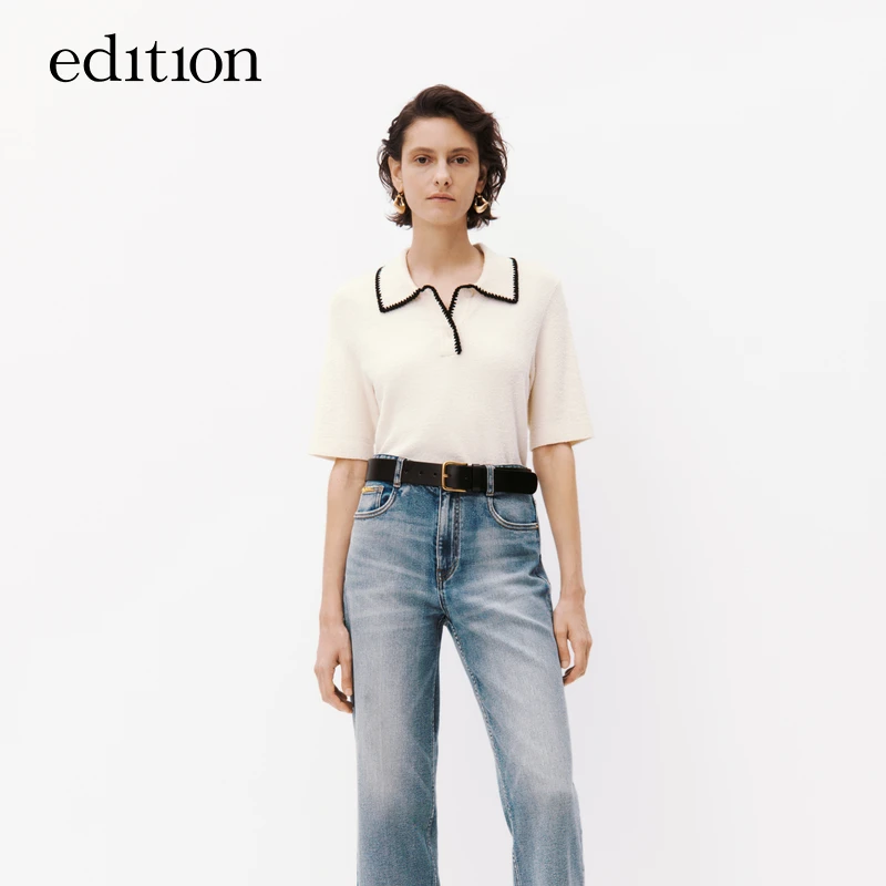 【赵老板专属】edition针织衫贝壳绣花边圈圈纱针织#EBC3SWTT15