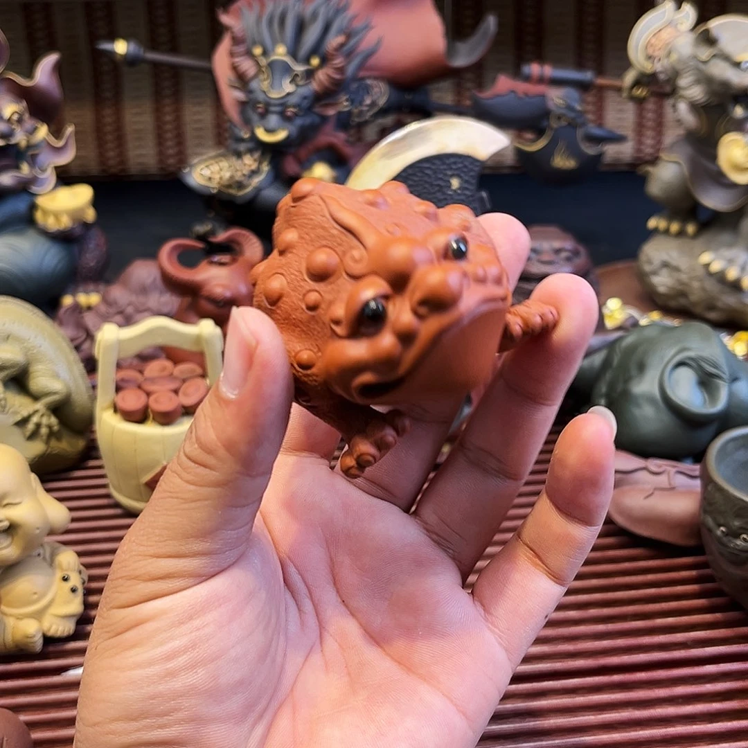 紫砂茶杯高端紫砂雕塑茶宠微瑕