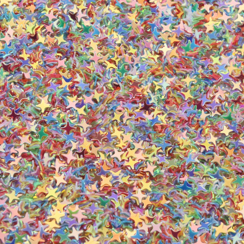 爆闪4mm迷你金光亮片四角星星闪片DIY手工美甲水晶滴胶流沙填充