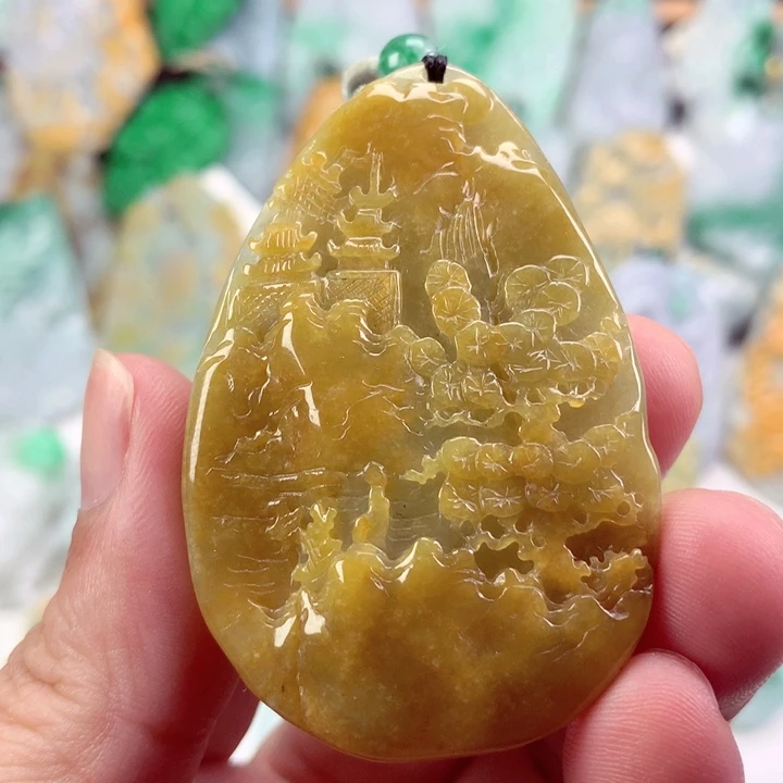 翡翠未镶嵌吊坠(不含链)