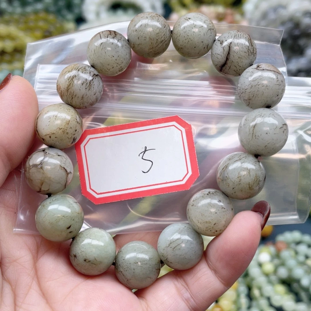 未镶嵌蛇纹石玉手串