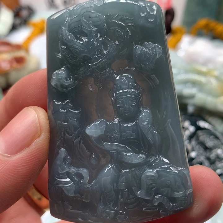 翡翠未镶嵌颈饰保真天然a货翡翠