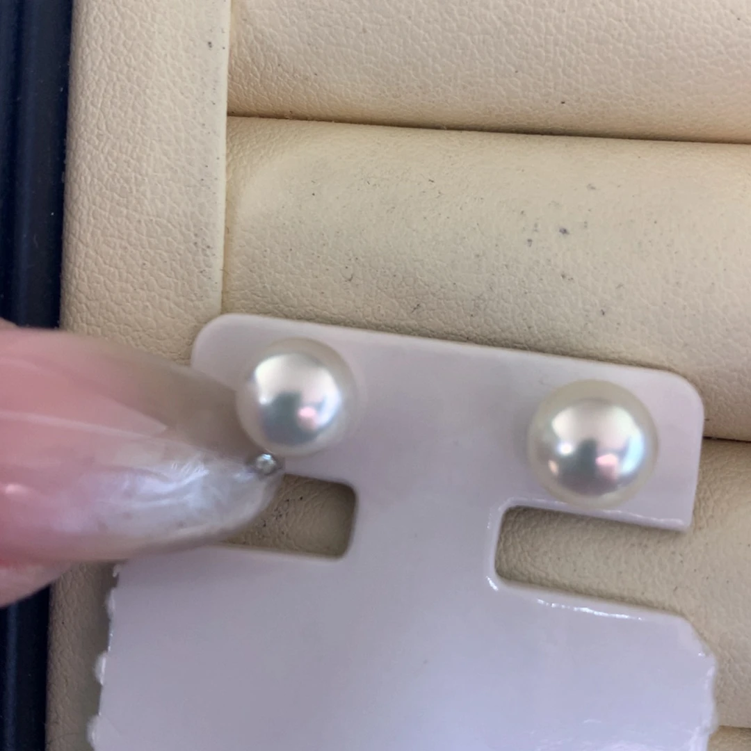 银S925镶嵌耳饰海水珍珠