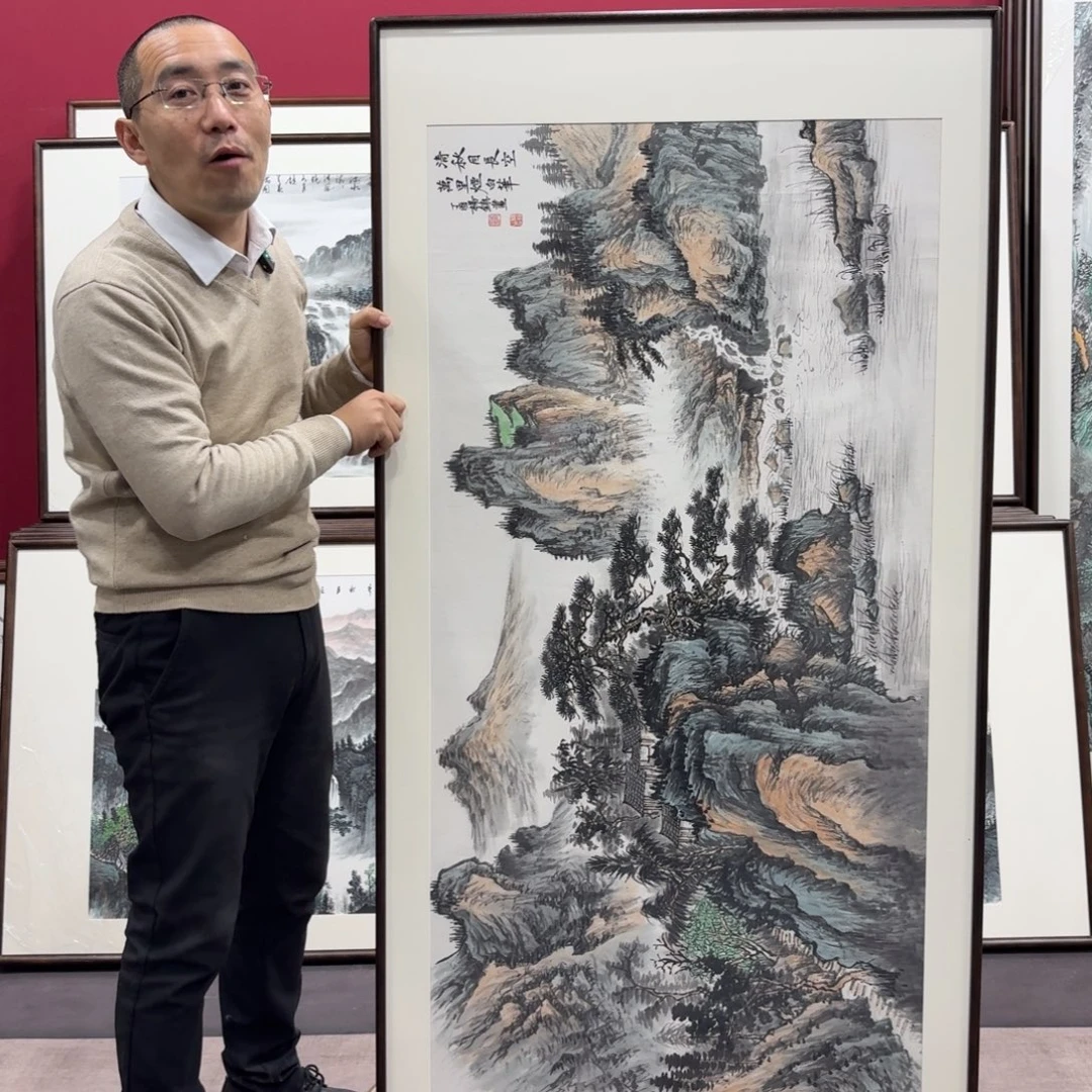 天***生国画手绘作品160/80