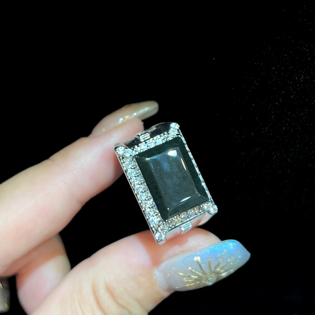 【红旭明玉】天然和田玉无事牌戒指 多样性发一件