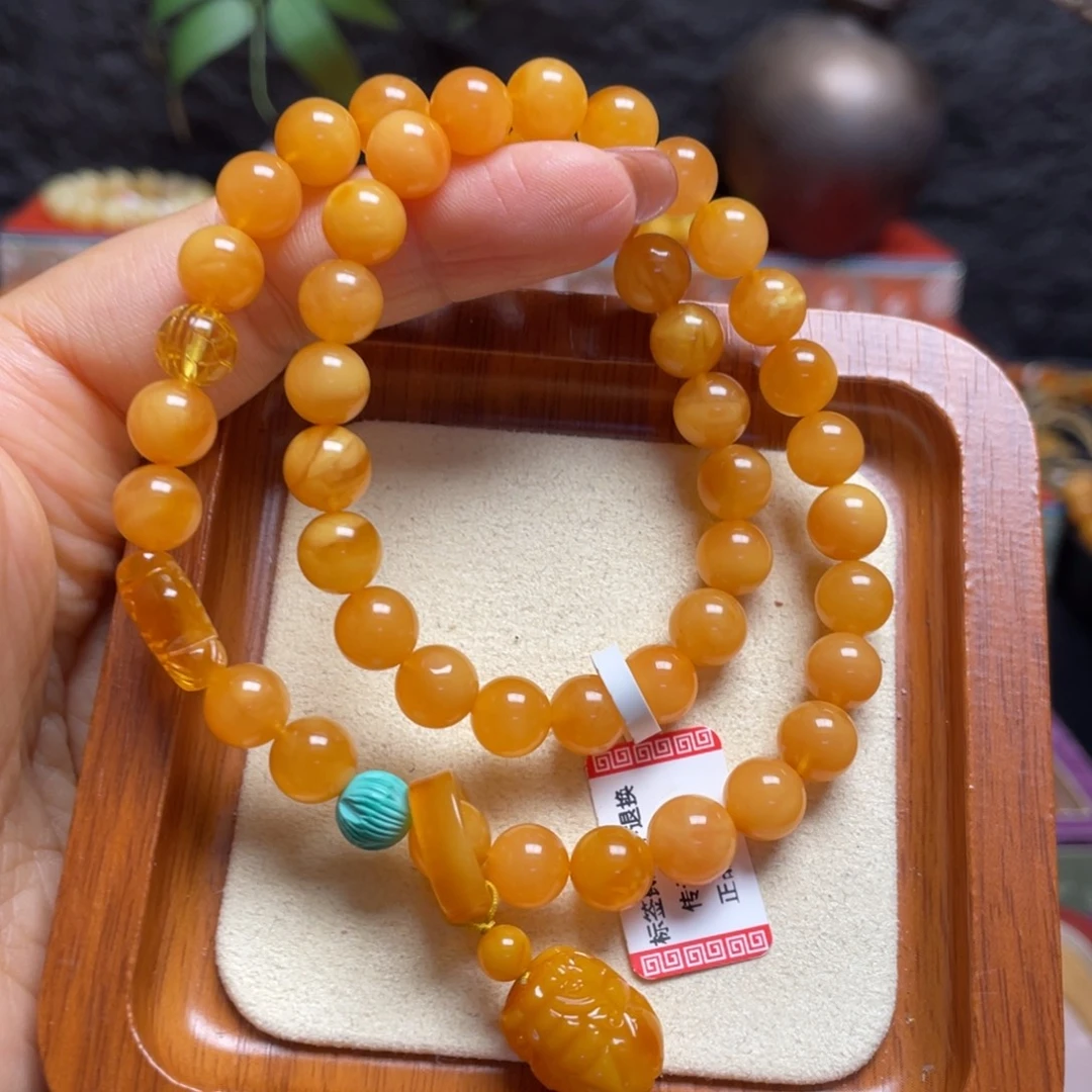 未镶嵌蜜蜡手链手串