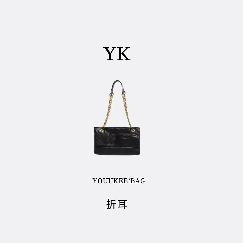 YOUUKEE/原创高定设计【杨树林折耳牛皮手提包A64】
