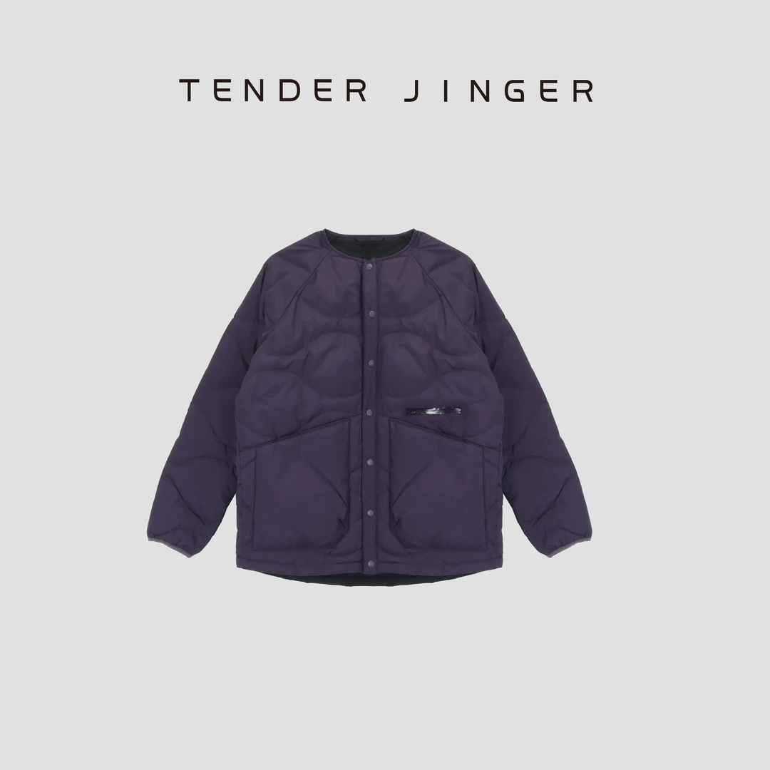 Tender Jinger双面穿绗缝圆领羽绒服T54FCC30891