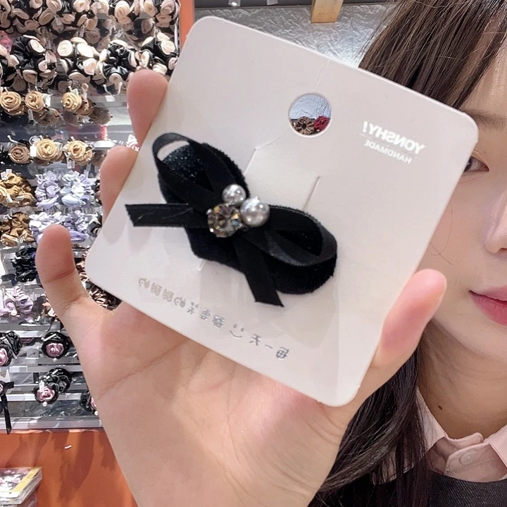 布艺铁合金爱心发夹