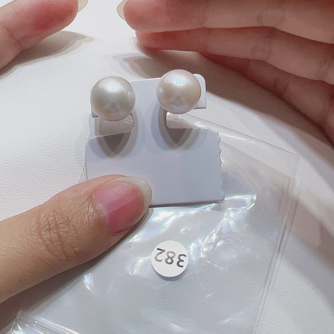银S925镶嵌淡水珍珠耳饰