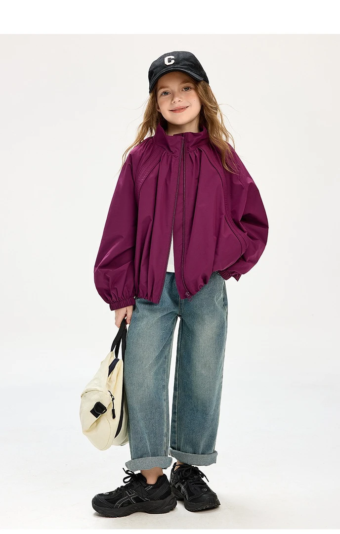 2025年女童新款紫色外套