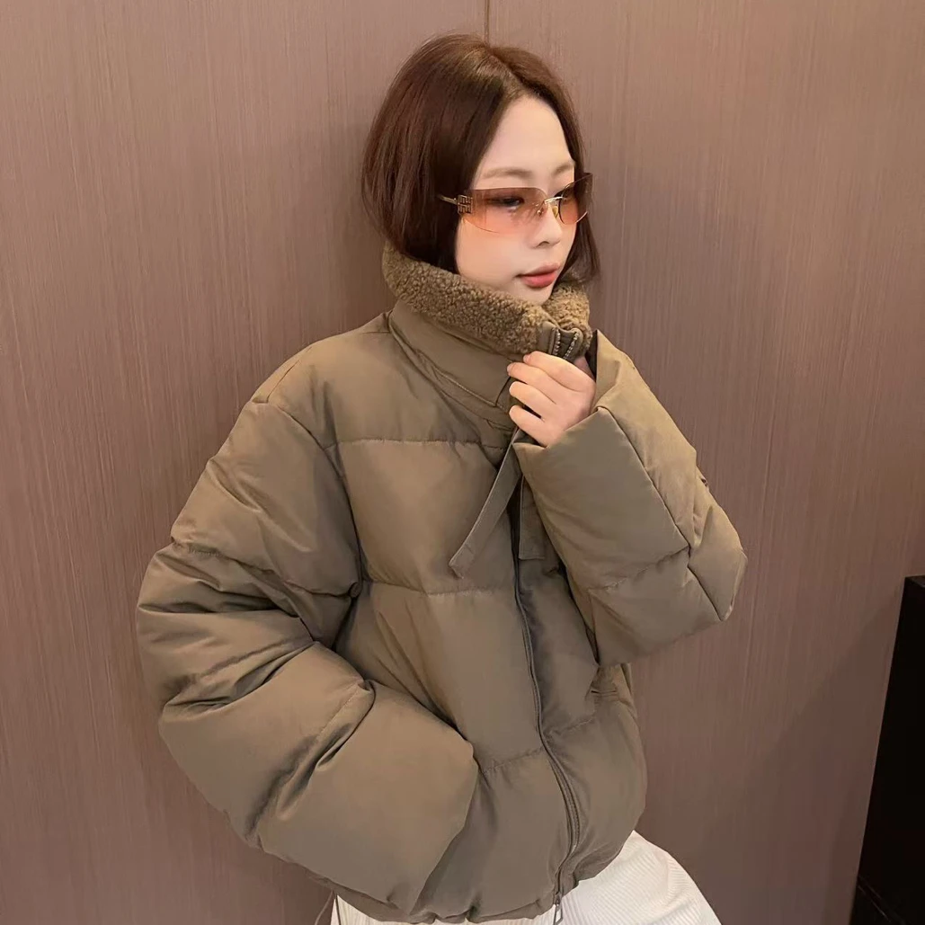 【AILSA BABY】欧货羊羔毛领立领90白鹅羽绒服/112105A