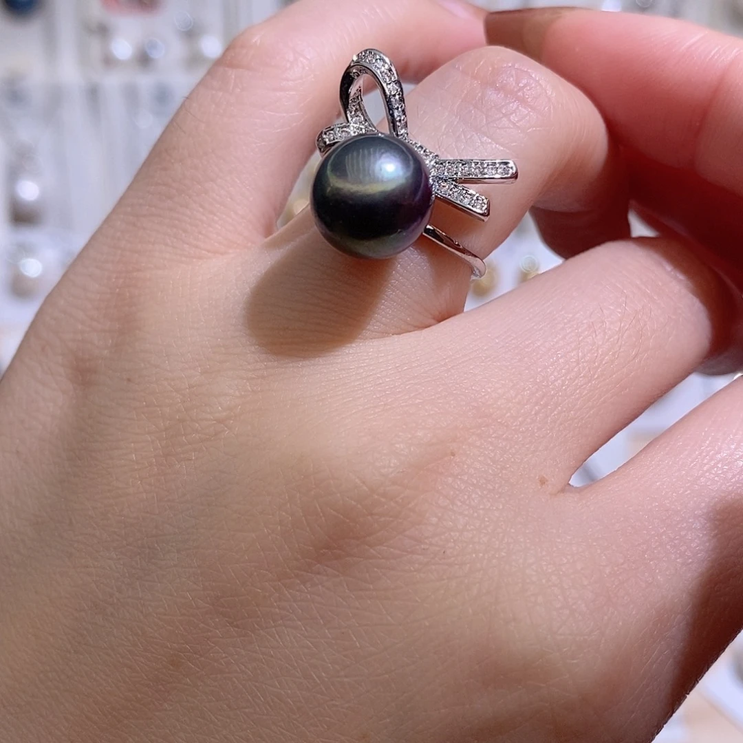 淡水珍珠未镶嵌戒指w11