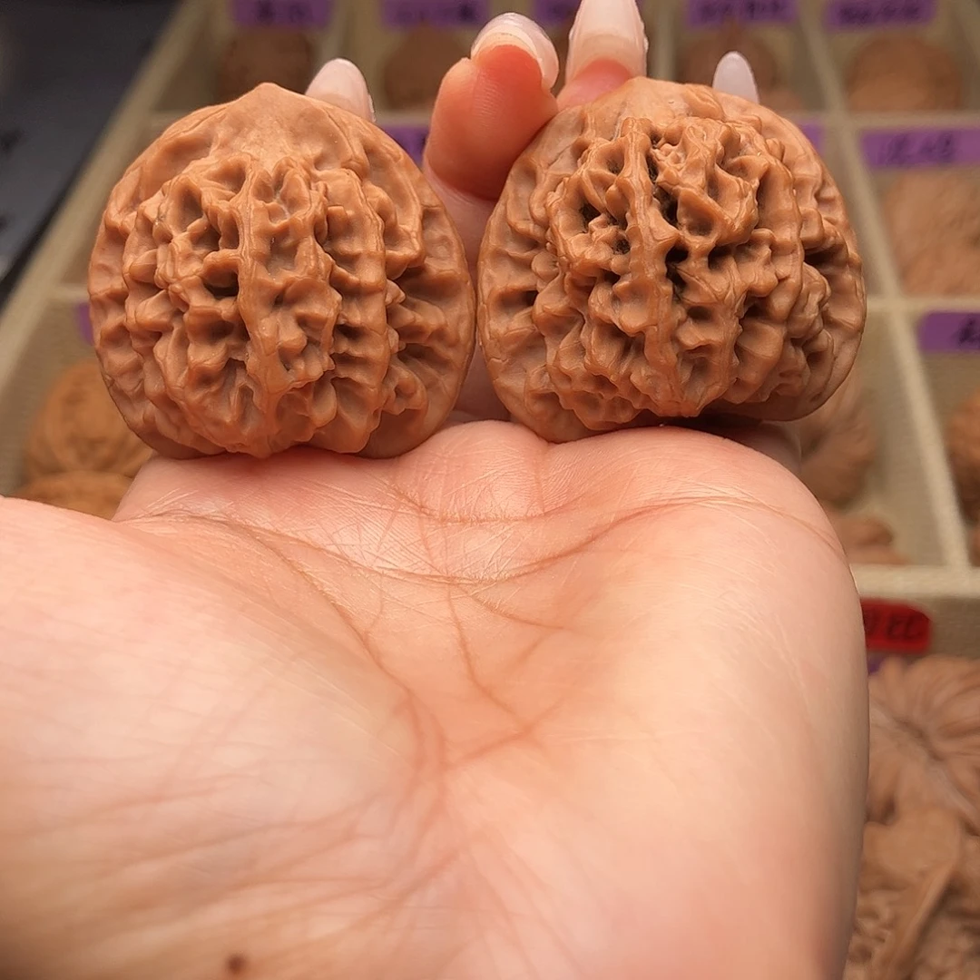 竹***马把件文玩核桃秦闷