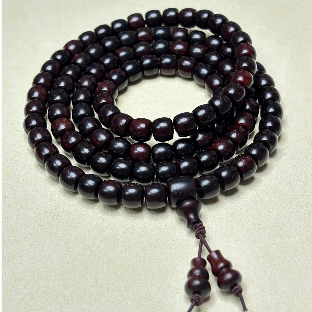 檀月·小叶紫檀7*8直切108颗高油密满金星念珠手串文玩男女款礼品