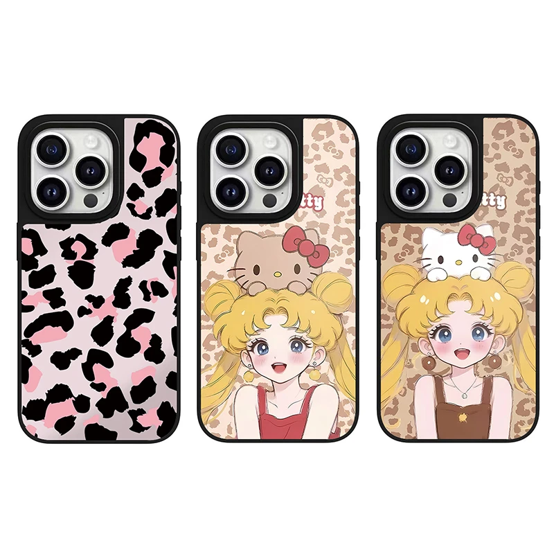 豹纹美少女KT猫iphone17promax手机壳适用苹果16pro防摔15保护套