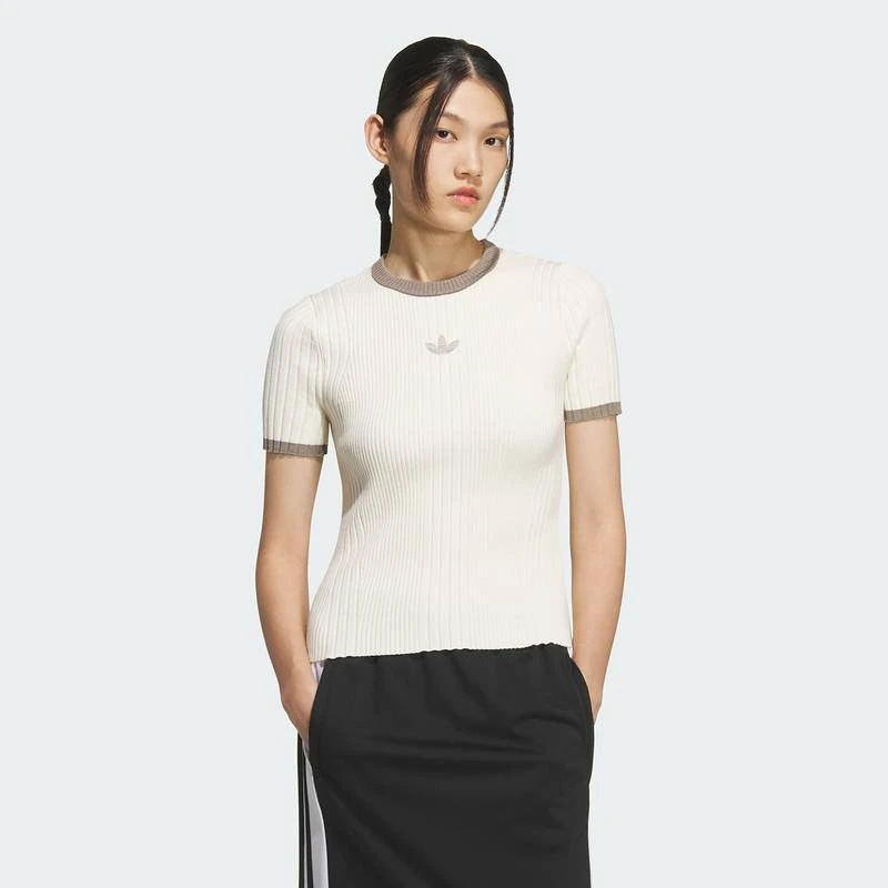 阿迪达斯 （adidas）女子梭织运动修身短袖T恤KS8494