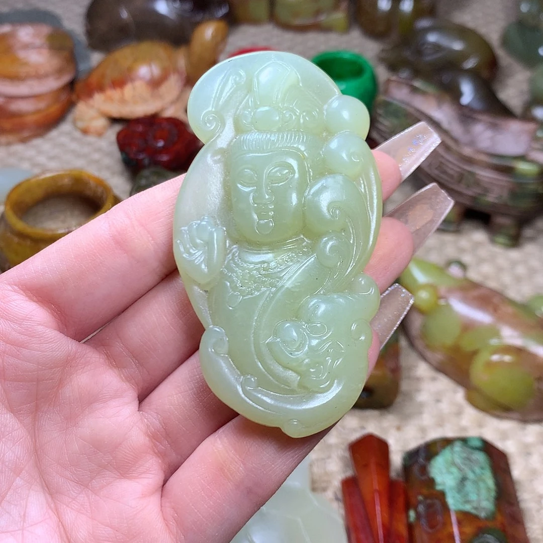 白玉菩提吊坠挂件