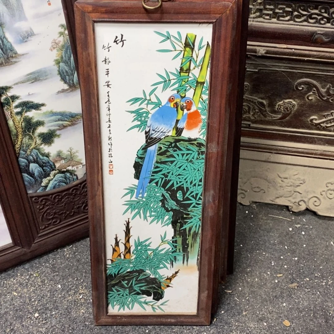 瓷55*21 景德镇瓷板画柴窑烧制