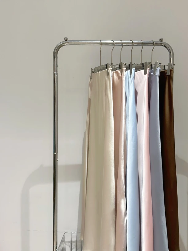 知雨前【醋酸裙】鱼尾裙女春夏新款斜裁修身半身裙长款裙子气质