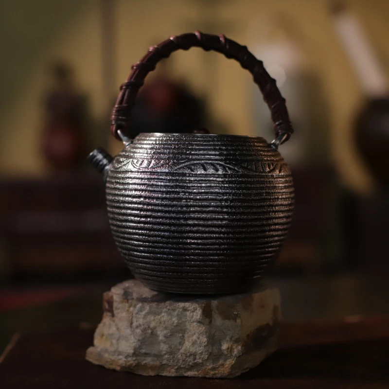 【慕白茶集】三义造-藤编雕刻提梁壶