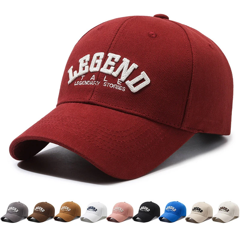 春秋季新款韩版字母刺绣棒球帽男休闲百搭弯檐鸭舌帽显脸小帽子