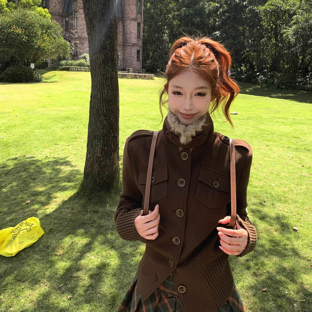 法式时髦翻毛领气质外套女2025年早秋新款高端大气御姐通勤上衣潮