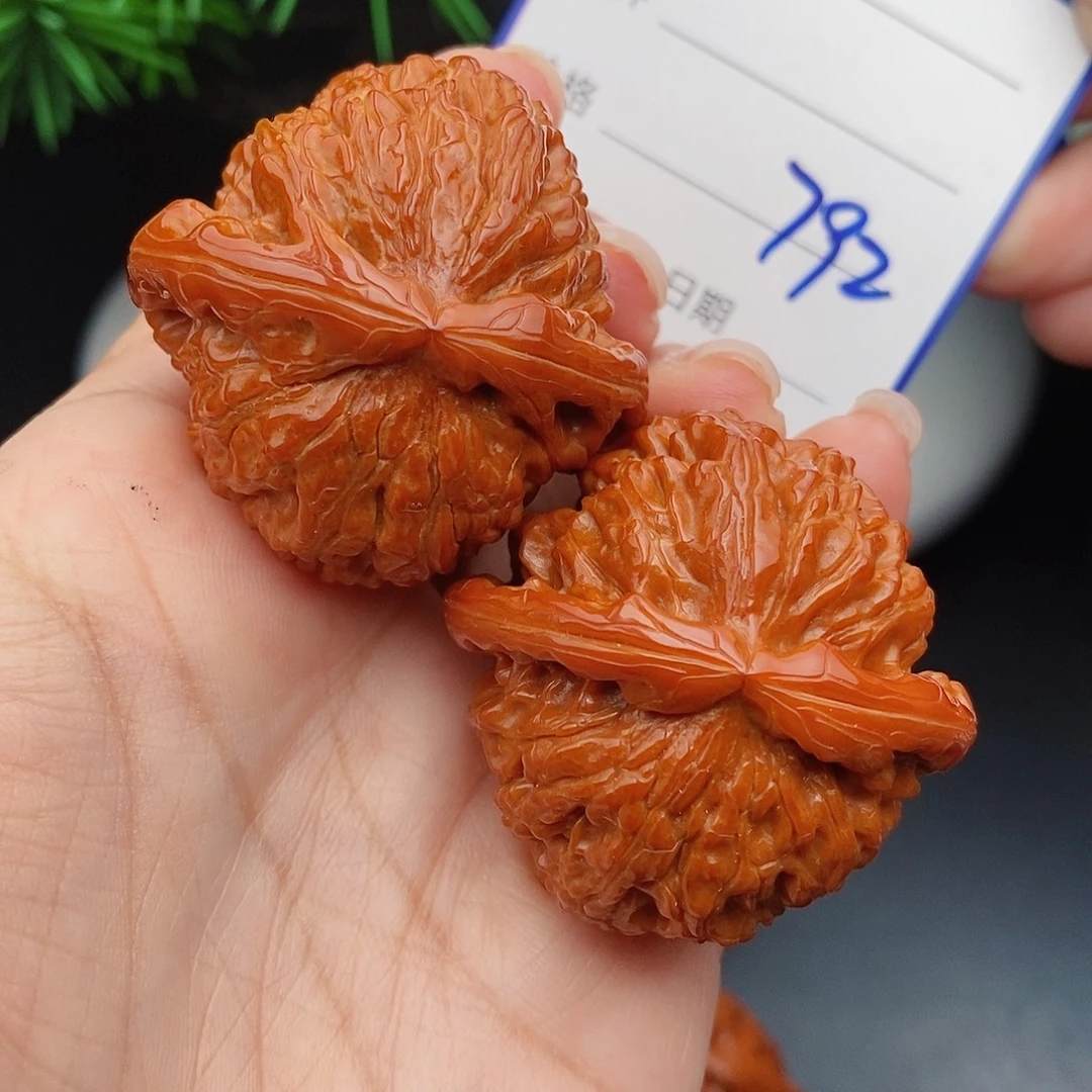 文玩核桃把件41球白792