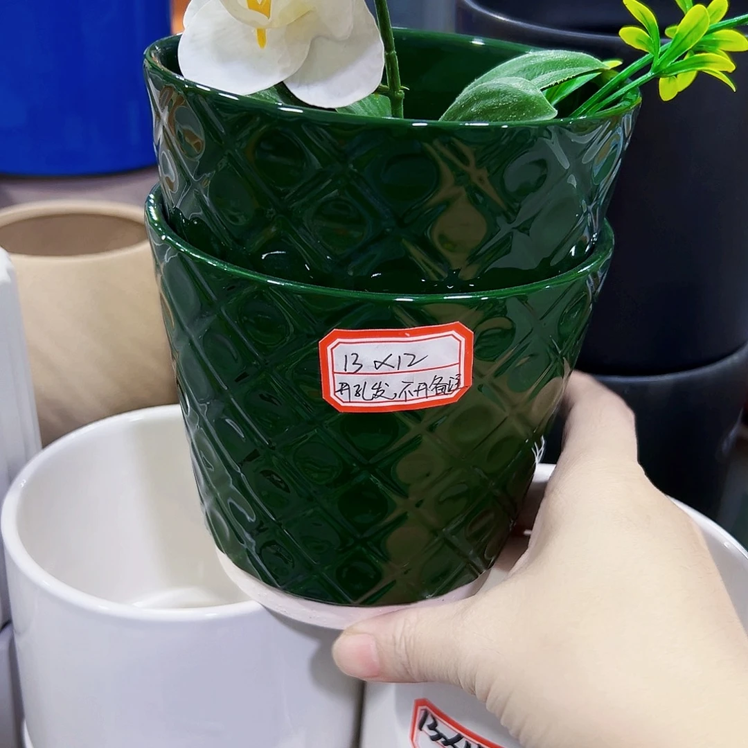 外贸尾单陶瓷花盆凑单10米包邮