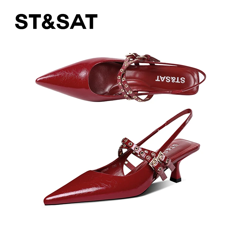 St&Sat/星期六气质时尚浅口单鞋尖头法式女鞋百搭时装